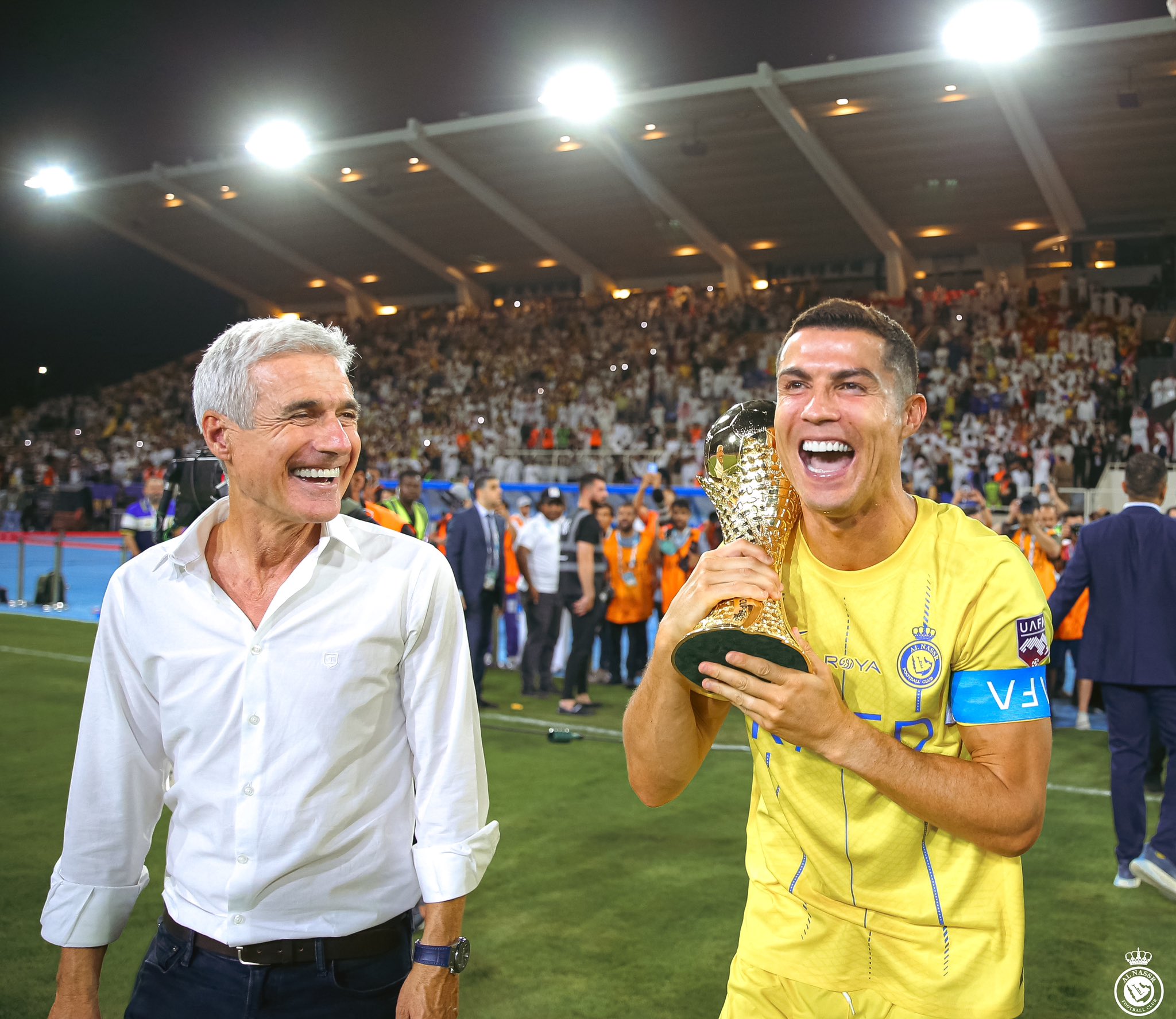 Cristiano Ronaldo festeja primeiro título conquistado no futebol árabe - Divulgação / Al-Nassr