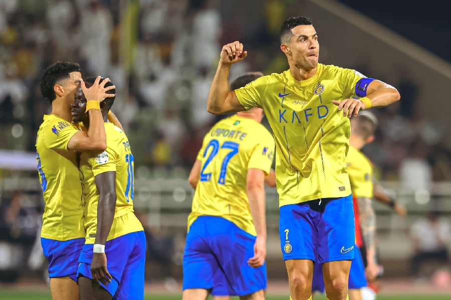 CR7 marcou o último gol da vitória - Al-Nassr/Divulgação