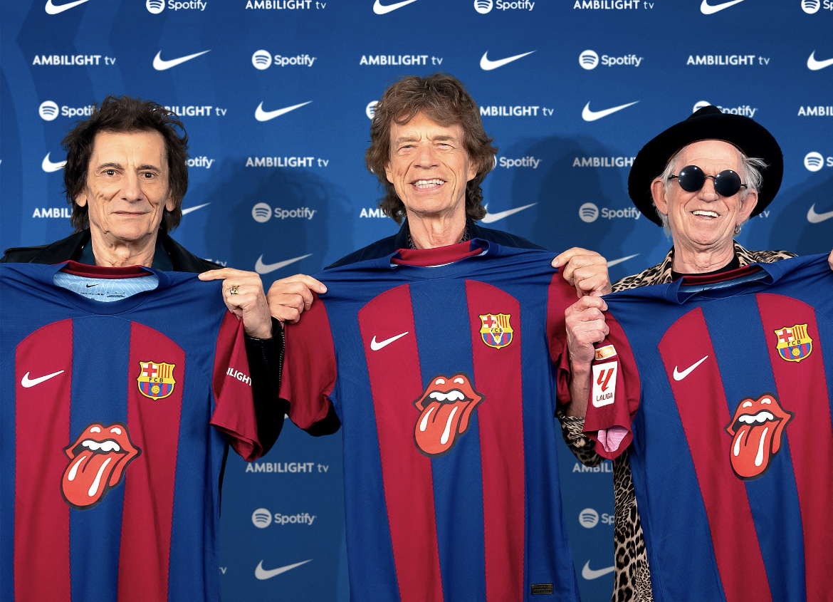 Barcelona estampará símbolo de Rolling Stones em clássico contra Real Madrid