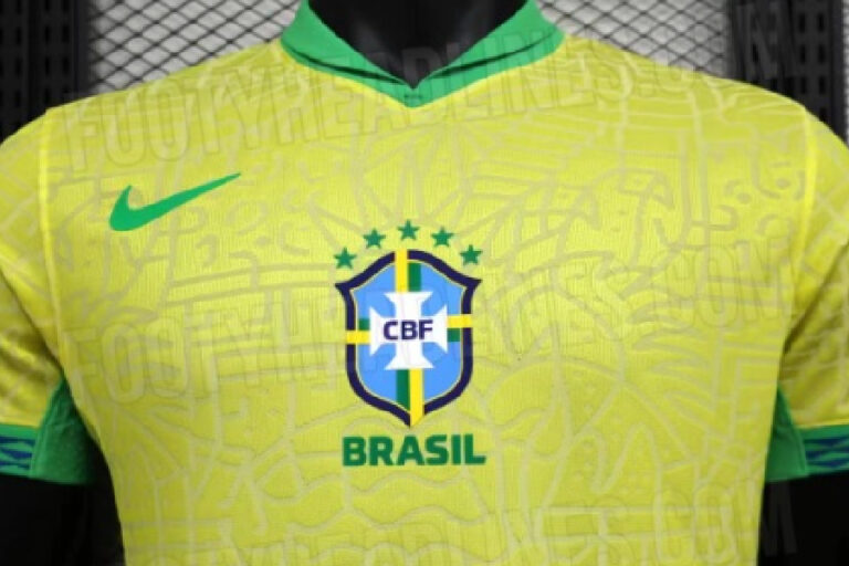 Gola inovadora e escudo centralizado: site vaza detalhes da nova camisa da seleção