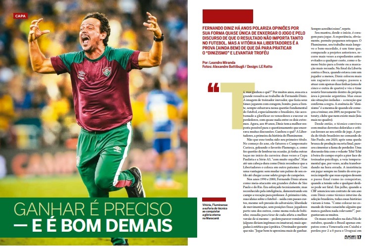 PLACAR de novembro destaca título do Fluminense e redenção do Dinizismo -  Placar - O futebol sem barreiras para você