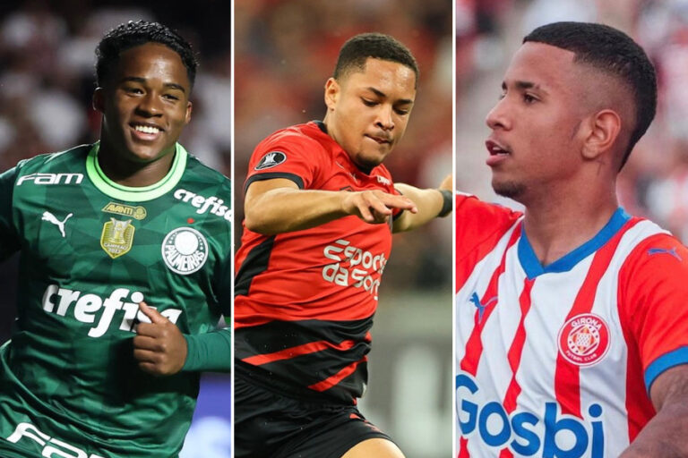 Endrick, Vitor Roque e Savinho são indicados a melhor jovem do mundo pela IFFHS