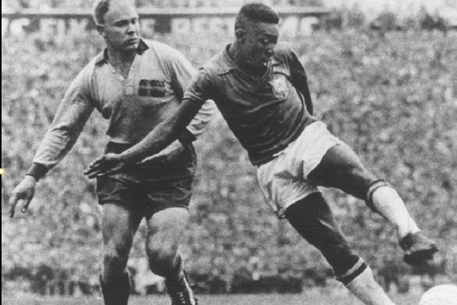 Pelé na final da Copa de 1958 na Suécia - Fifa/Divulgação