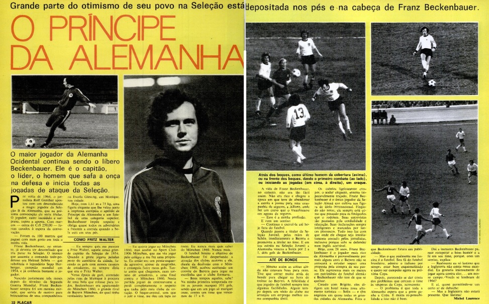 Edição de 15 de março de 1974 tratava Beckenbauer como príncipe da Alemanha/PLACAR