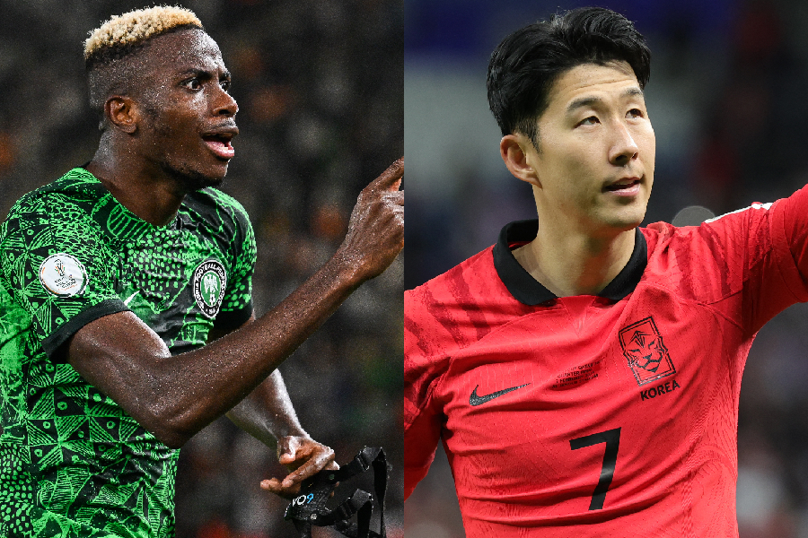 Victor Osimhen e Son Heung-min são esperanças de gol de Nigéria e Coreia do Sul - AFP