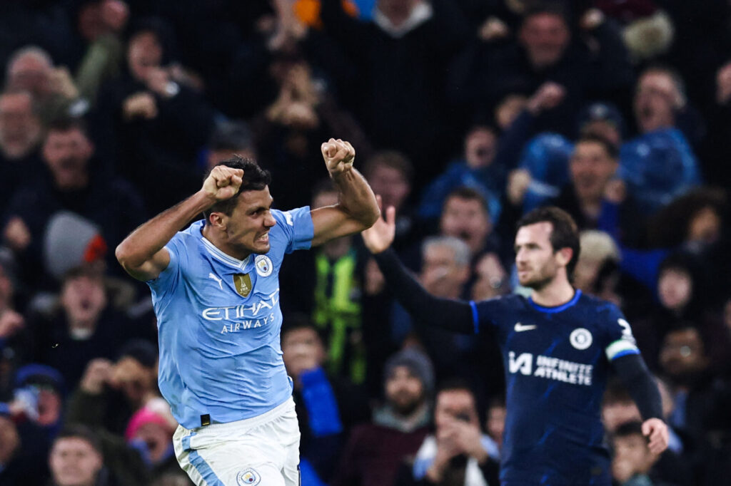 Rodri marcou pelo City contra o Chelsea - Darren Staples / AFP