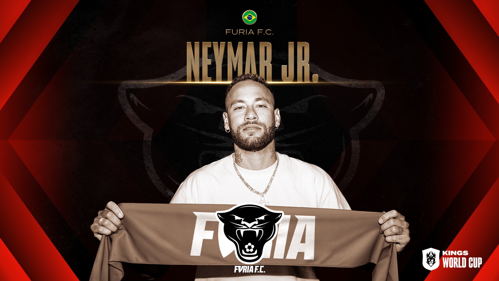 Copa do Mundo da Kings League terá Falcão em campo e apoio de Neymar