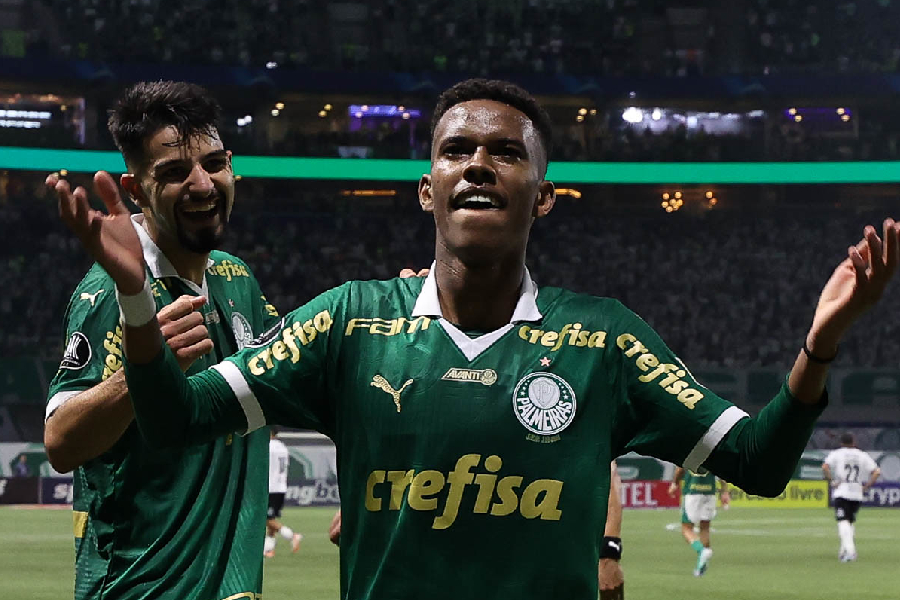 Estêvão e Flaco López vivem bons momentos na temporada - Cesar Greco/Palmeiras