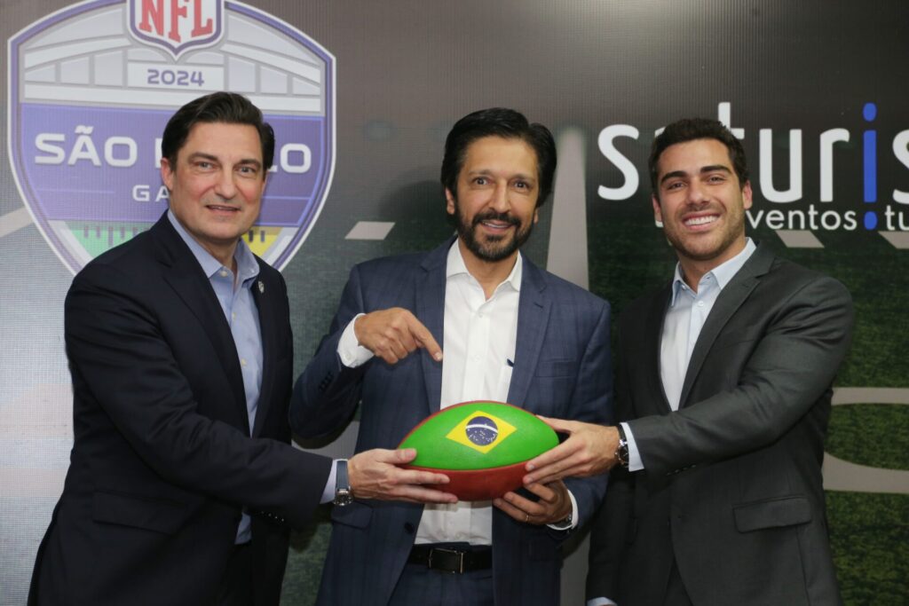 Ricardo Nunes, Gustavo Pires, Gerrit Meer, NFL no Brasil, Divulgação/NFLBrasil
