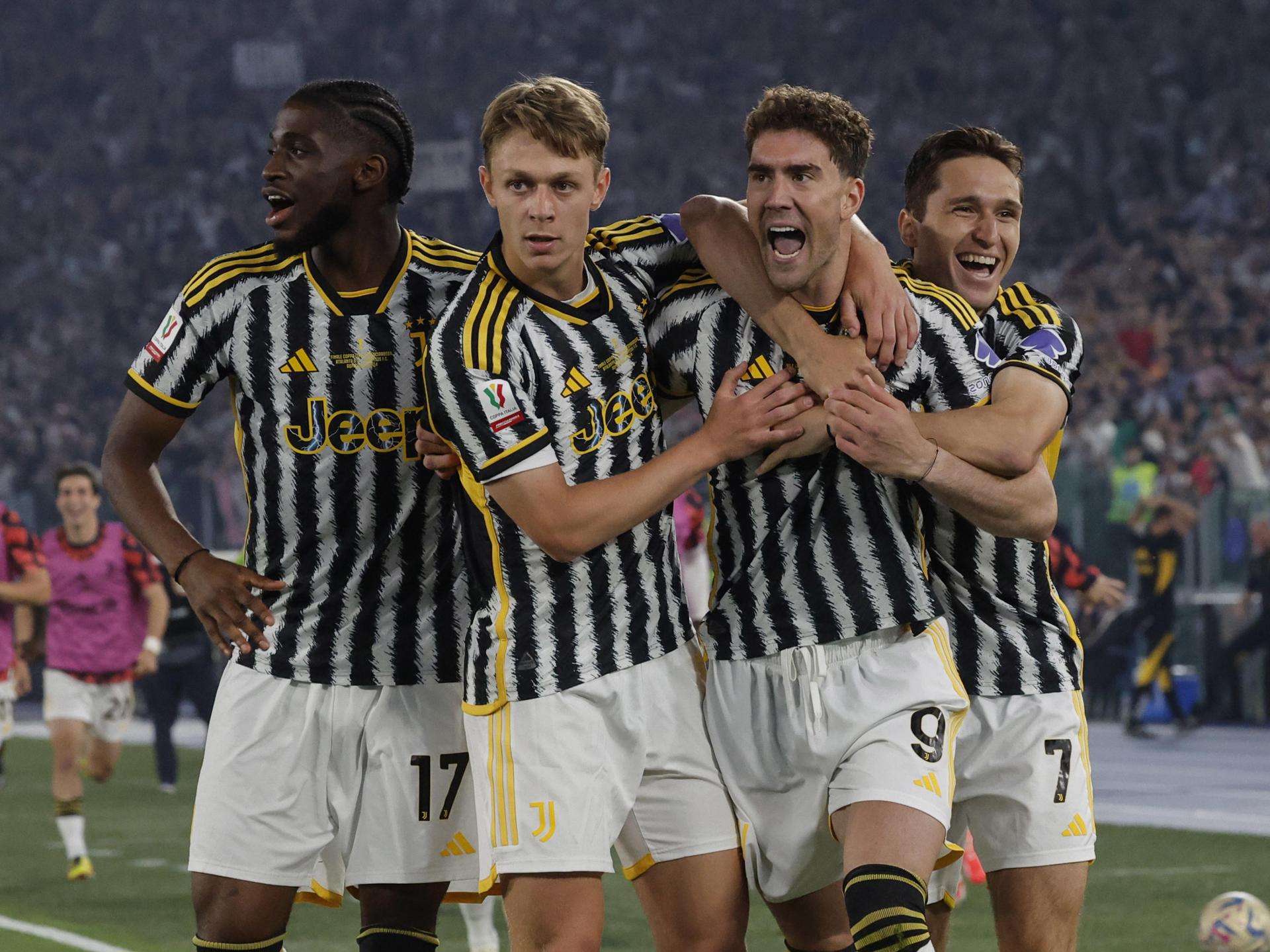 Juventus frusta Atalanta e conquista 15º título da Copa Itália