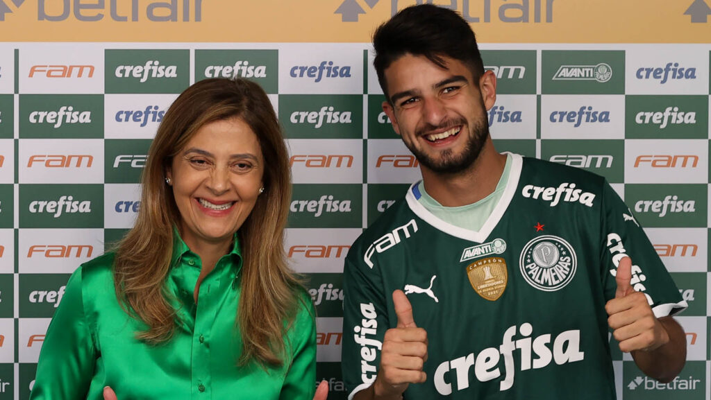 Leila Pereira, Flaco Lopez, Palmeiras - Cesar Greco/Divulgação/Palmeiras