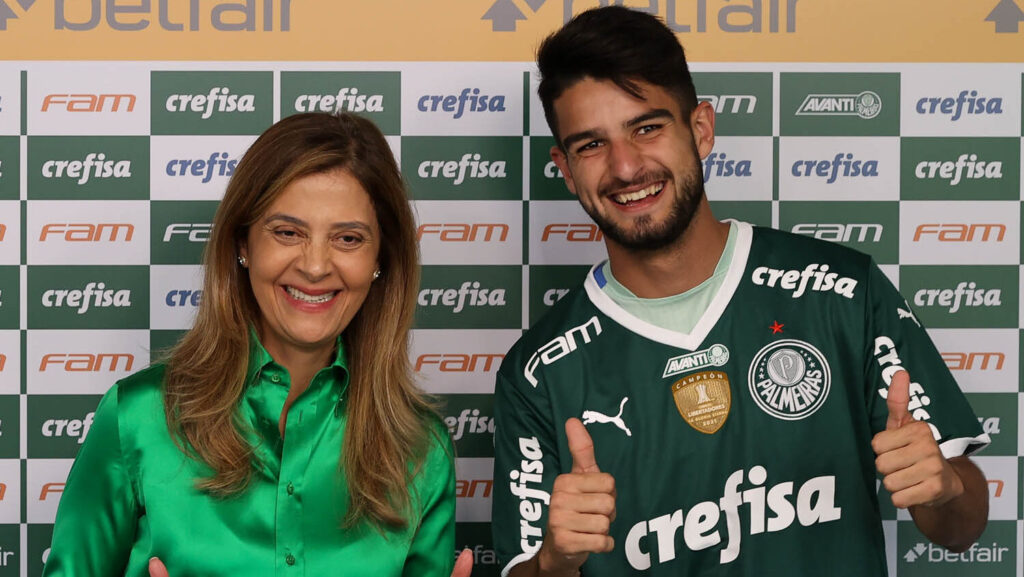 Leila Pereira, Flaco Lopez, Palmeiras - Cesar Greco/Divulgação/Palmeiras