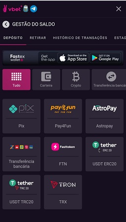 vbet depósito