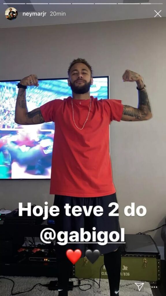 Neymar após o título do Flamengo - Reprodução / Instagram
