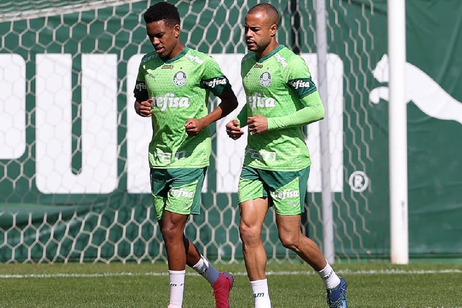 Estêvão, Mayke, Palmeiras - Cesar Greco/Divulgação/Palmeiras