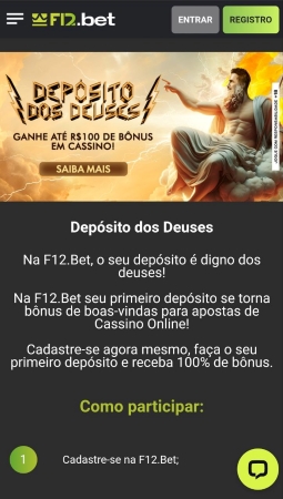 F12.bet depósito dos deuses