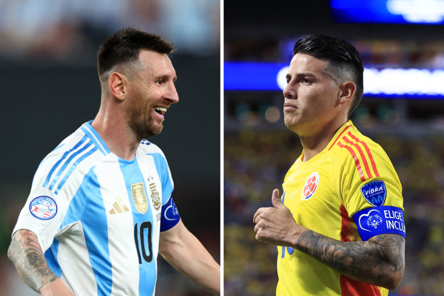 Messi x James: o duelo das ‘zurdas’ que deve decidir a Copa América