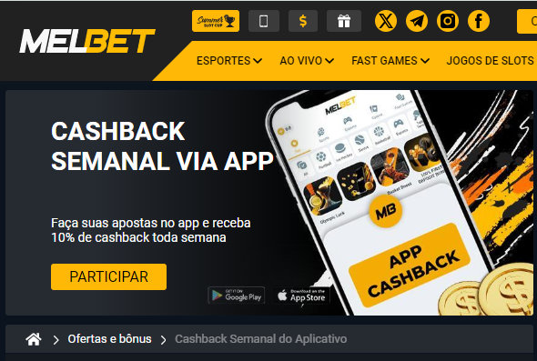 cashback com apostas pelo app