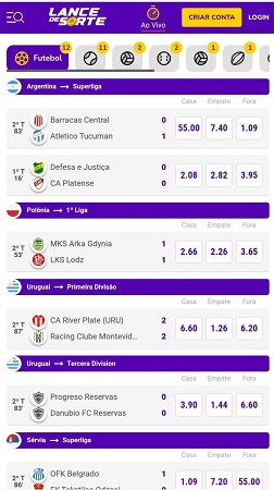 apostas ao vivo na lance de sorte