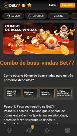 Bet77 bônus esporte
