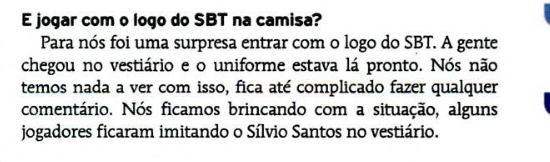 Juninho Pernambucano cita Silvio Santos em entrevista em 2001/PLACAR