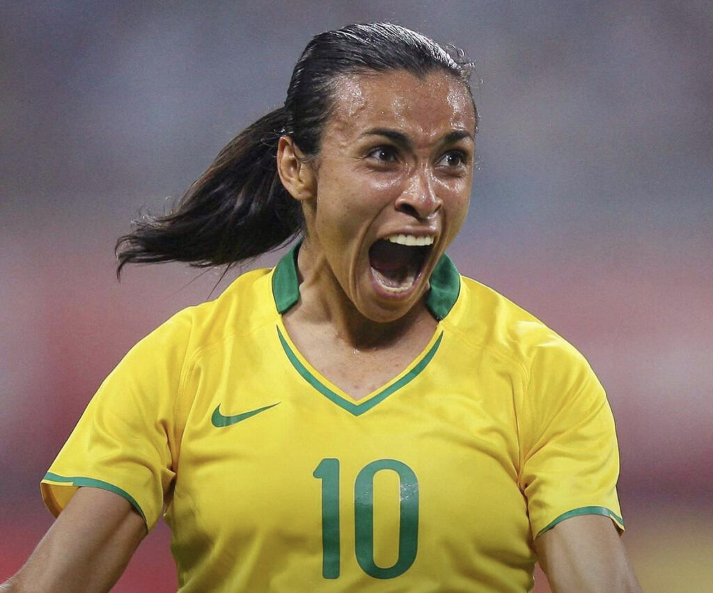 Marta, grande nome da seleção brasileira, em Pequim - Divulgação / Instagram