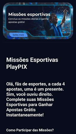 PlayPIX missões