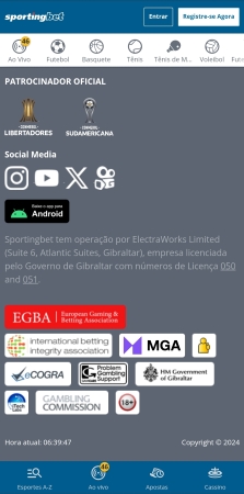Sportingbet rodapé
