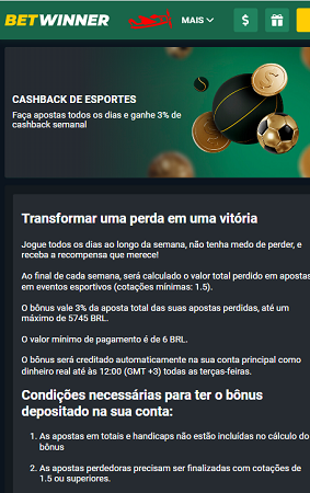 cashback de esportes na betwinner