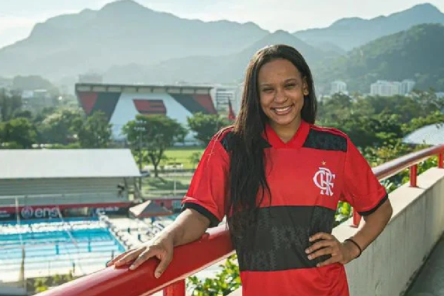 Rebeca Andrade, Flamengo - Divulgação/Paula Reis