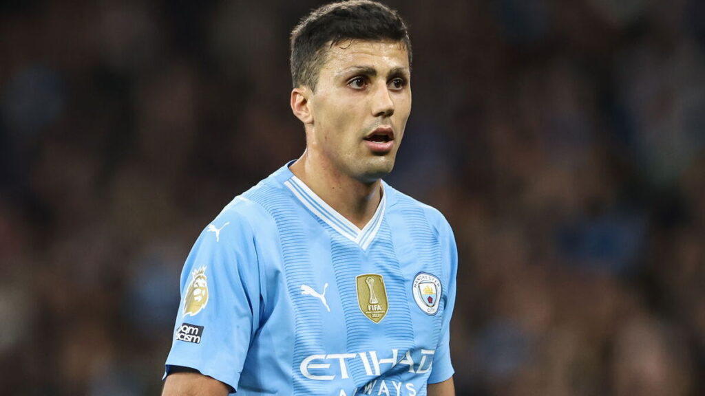 Rodri, meio-campista do Manchester City e da Espanha - Mark Cosgrove / News Images