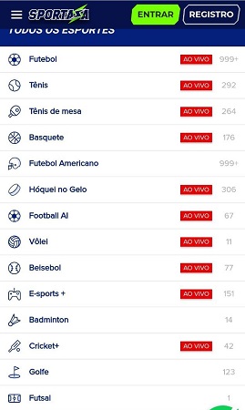 sportaza catalogo de esportes