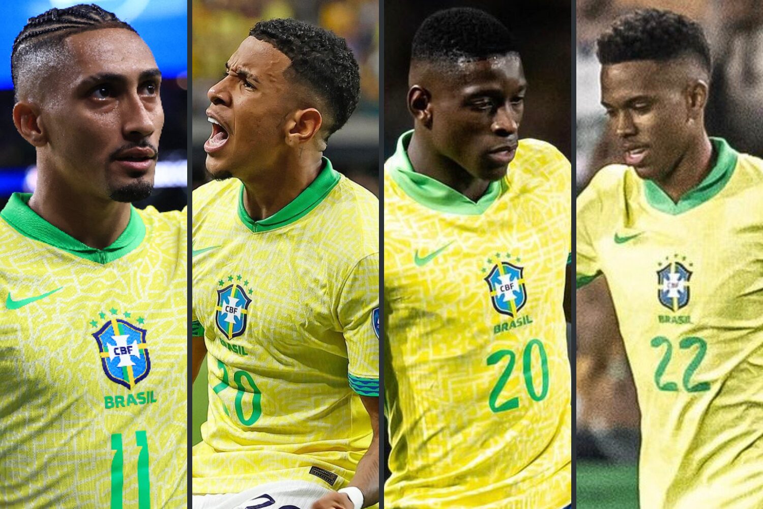 Raphinha Savinho Luiz Henrique Estêvão seleção brasileira