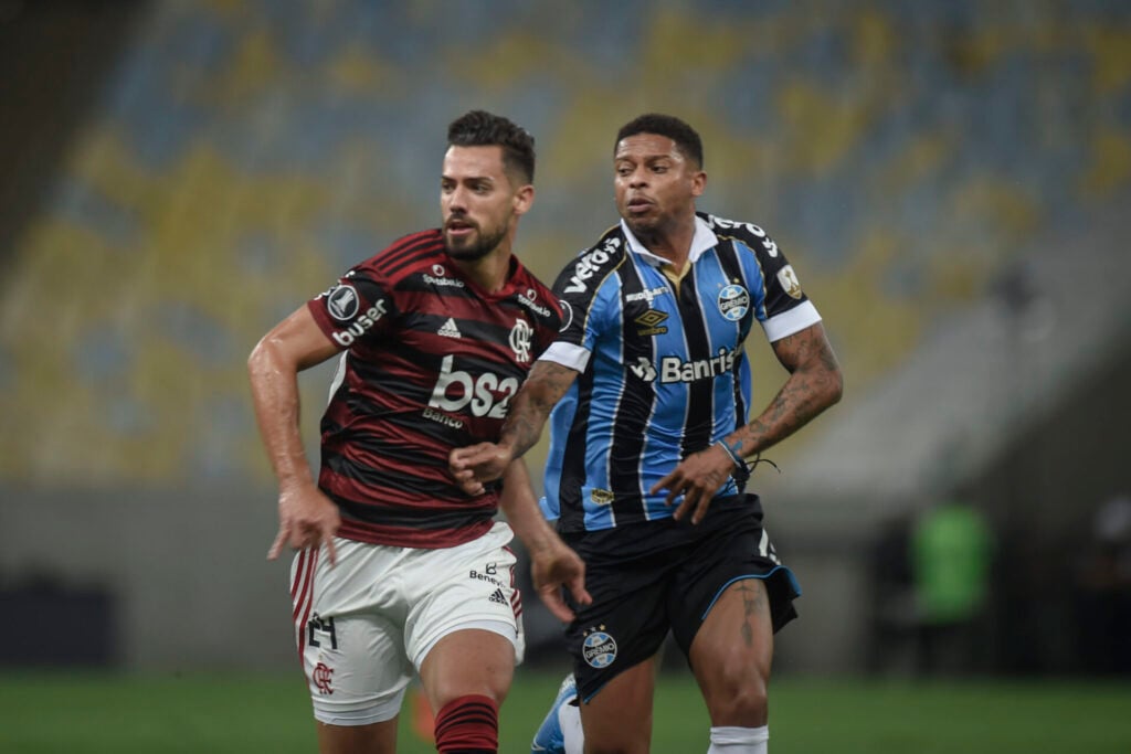 Marí em partida diante do Grêmio pela semifinal da Libertadores de 2019 - Kaio Lakaio/PLacar