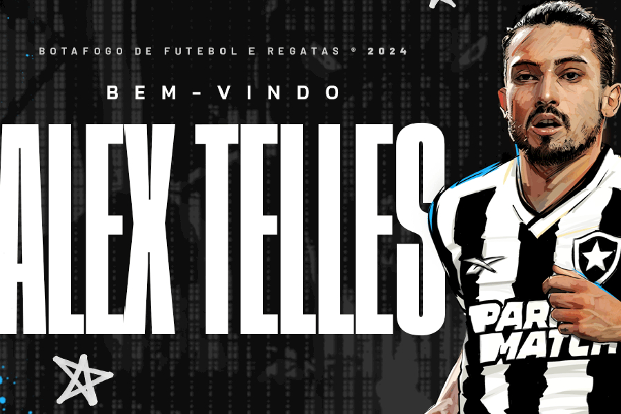 Alex Telles foi confirmado como novo reforço do Botafogo - Divulgação