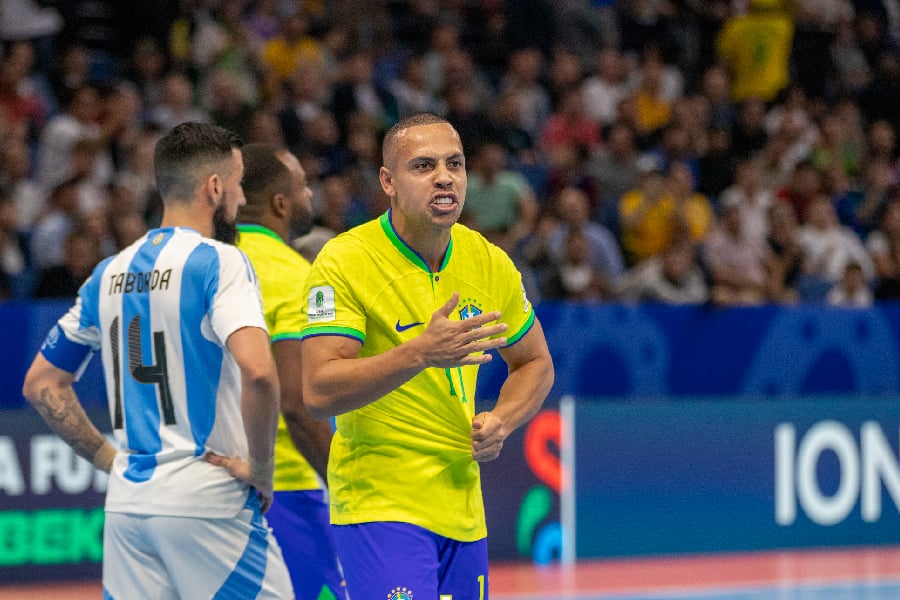 Ferrão, Brasil x Argentina, Copa do Mundo de futsal 2024 - Leto Ribas/Divulgação/CBF