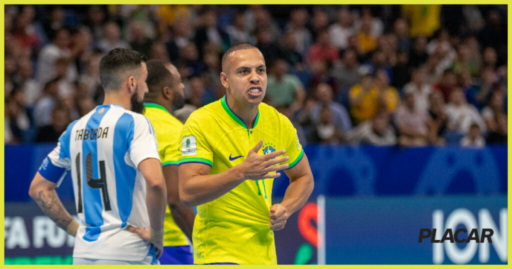 Ferrão, Brasil x Argentina, Copa do Mundo de futsal 2024 - Leto Ribas/Divulgação/CBF