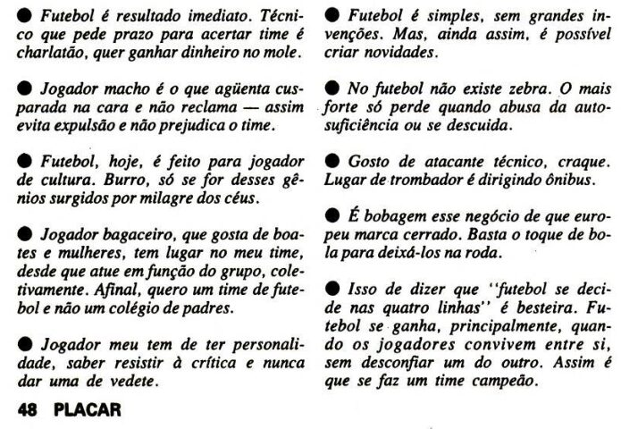 Frases de Paulo Cpesar Carpegiani na PLACAR em 1981