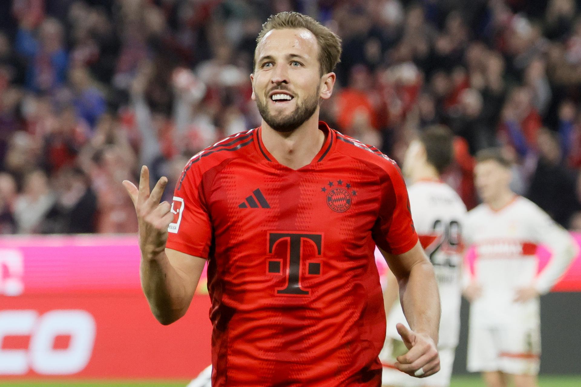 Kane marca hat-trick contra o Stuttgart e Bayern volta a vencer