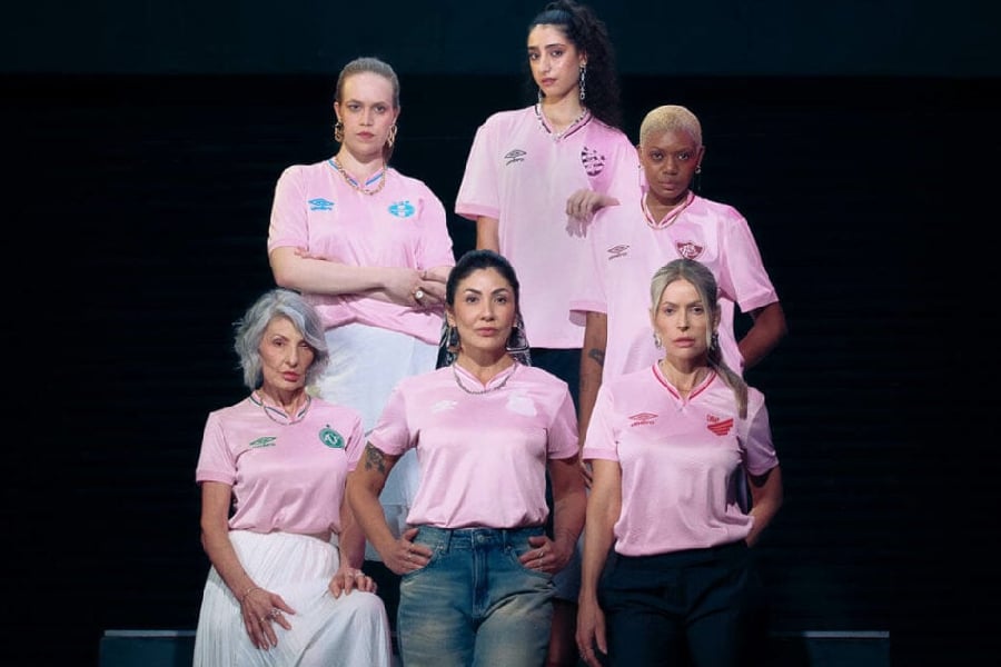 Umbro lança coleção Outubro Rosa para 6 times do futebol brasileiro