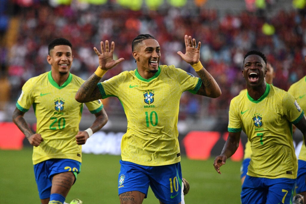 Raphinha seleção brasileira Federico Parra / AFP