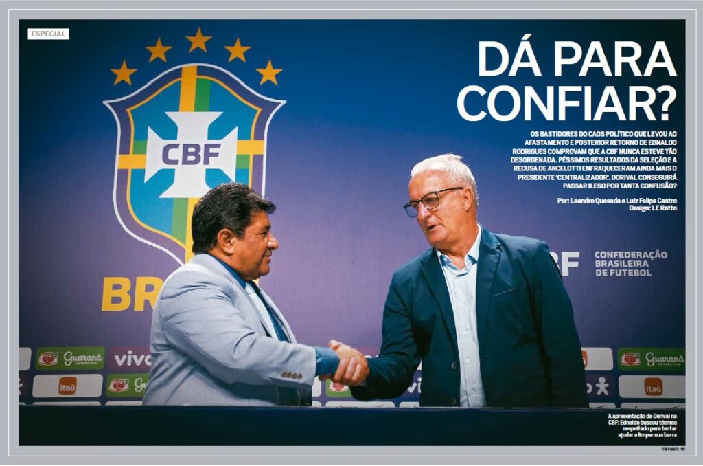 Dá pra confiar? Reportagem sobre a crise política da CBF - Reprodução/Placar