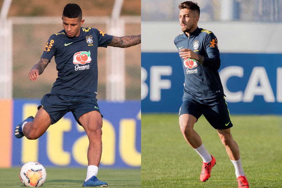 Dodô e Alex Telles foram convocados para a seleção brasileira - Montagem sobre Lucas Figueiredo/CBF e José Coelho/EPA