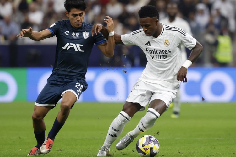 Vini Jr., Real Madrid x Pachuca, Intercontinental 2024, KARIM JAAFAR / AFP