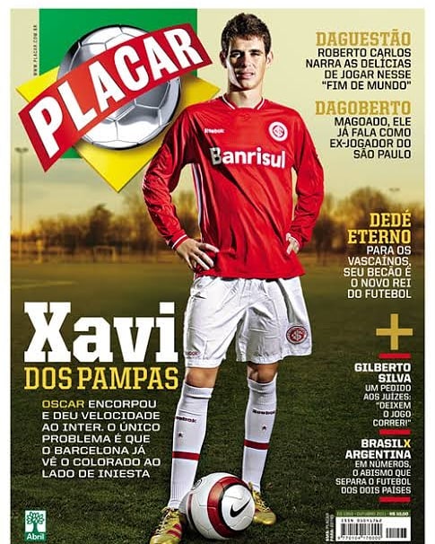 Xavi dos Pampas: Oscar em capa de PLACAR durante passagem pelo Inter