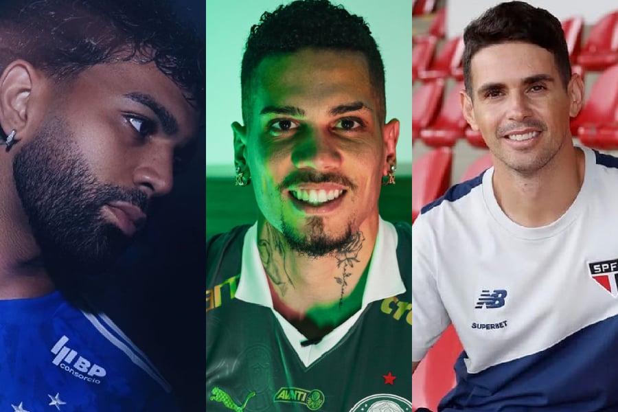 montagem mercado da bola 2025, gabigol, paulinho, oscar - Divulgação