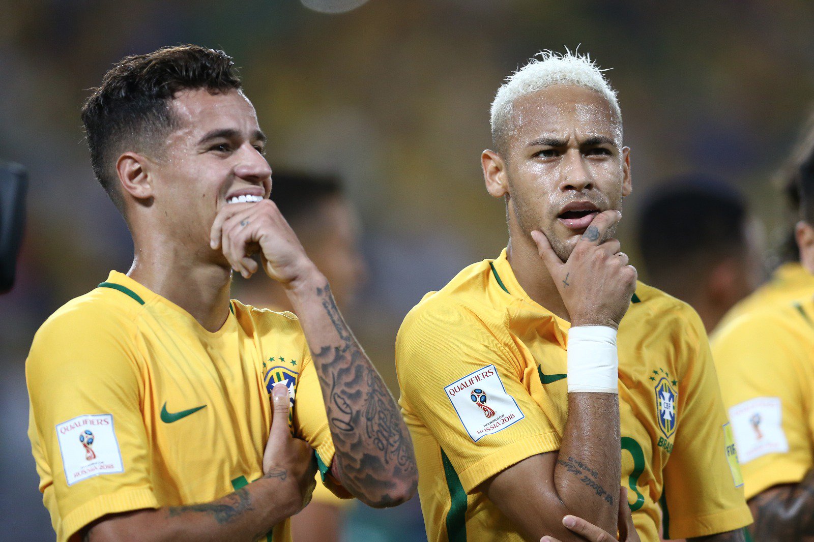 Coutinho e Neymar pela seleção brasileira - Divulgação / CBF