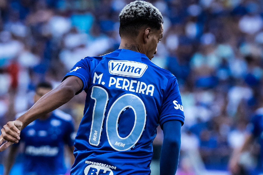 Matheus Pereira em jogo contra o América-MG. Foto: Gustavo Aleixo/Cruzeiro