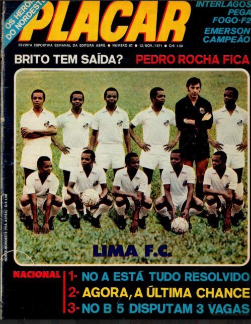 Lima FC na capa da PLACAR de 12 de novembro de 1971