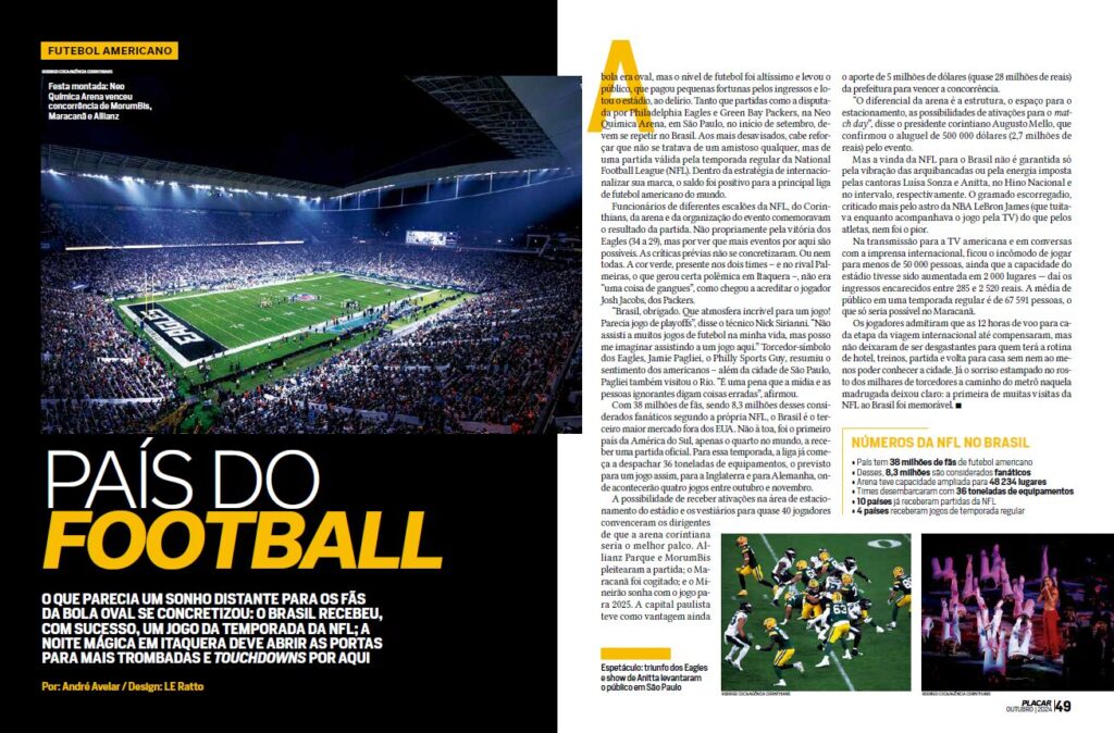 NFL, País do futebol - PLACAR